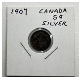 1907 - Canada Silver Five Cent Piece