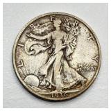 1936 D - Walking Liberty - Silver Half Dollar