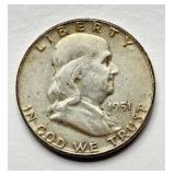 1951 - Silver Franklin Half Dollar