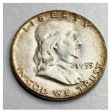 1955 - Franklin Silver Half Dollar