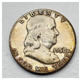 1958 - Silver Franklin Half Dollar