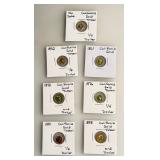 Lot of 7 - Assorted California Gold Medallion Tokens