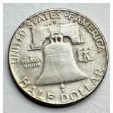 1961 D - Silver Franklin Half Dollar