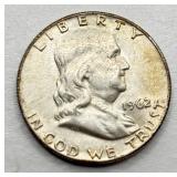 1962 D - Silver Franklin Half Dollar