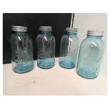 Four Vintage Ball Jars