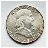 1963 D - Silver Franklin Half Dollar