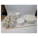 Collection of Vintage Off-White Stoneware by Gibson Housewares