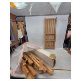 3 Various Sized Wooden Plant Stands-1 Vintage, 1 Used Like New, 1 New