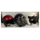 Vintage Helmet Lot: Polaris by Bell and Open-Face Motorcycle Helmets