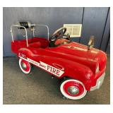 Vintage "Jet Flow Drive" Fire Dept. No. 287 Metal Pedal Car Truck