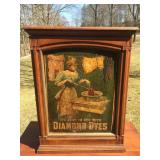 Antique DIAMOND DYES Countertop Cabinet Display Advertising Country Store Vtg