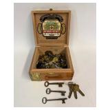 Arturo Fuente Exquisitos Wooden Cigar Box Filled with Assorted Vintage & Modern Keys #5