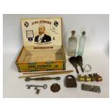 Vintage King Edward Imperial Cigar Box & Mixed Collectibles Lot #6