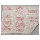 Rare 108"x96" Argentine Caseina Molida Feed Sack Fabric Bedspread Made Of Multiple Sewn Panels - Potterville
