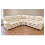Cream Colored Art Van Curved 5 Piece Sectional