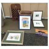 Framed Wall Decor in Basket