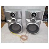 Pair of Vintage Sharp CP-MPX850 Bookshelf Speakers w/ Wiring