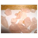 Rose Quartz, small jasper, and amethyst chips and stones