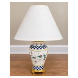 Vintage Glazed Porcelain Table Lamp
