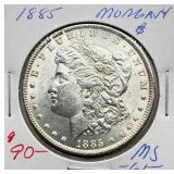 1885 - Morgan Silver Dollar - MS61