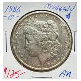 1886 O - Morgan Silver Dollar - AU
