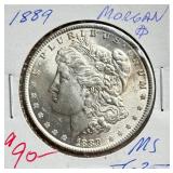 1889 - Morgan Silver Dollar - MS62