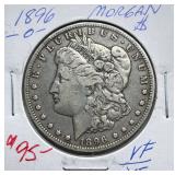 1896 O - Morgan Silver Dollar - VF / XF