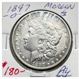 1897 O - Morgan Silver Dollar - AU55