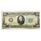 1934 A - $20 Green Seal - Federal Reserve Note