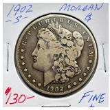 1902 S - Morgan Silver Dollar