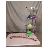 Miscellaneous Bathroom Collection- Rug, Corner Caddy, Curtain Tie Backs, Hair Dryer, Bath Loofahs