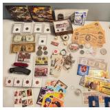 HUGE End of Estate Lot - Coins / Jewelry  / Sports Cards / Souvenir Money and More!
