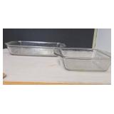 Pair of Floral Anchor Hocking Glass Dishes