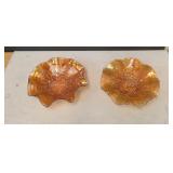 Pair of Carnival Glass Dishes
