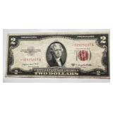 1953 B - Star Note - $2 - Red Seal Bank Note