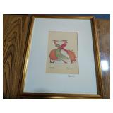 "Foxtrot" Signed & Framed Drawing By: Tin Terikem P. 10 3/4" x 12 3/4" - Estate Sales Warehouse (GR)