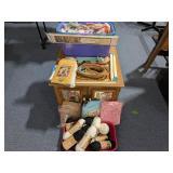 Quilting, Knitting, & Cross Stitch Lot: Yarn, Colored String, Large Needles, Refer To Photos - Estate Sales Warehouse (GR)