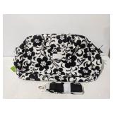 Vera Bradley Grand Traveler, Night & Day, Black & White Floral Travel Bag With Shoulder Strap - Estate Sales Warehouse (GR)