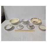 Assorted China & Porcelain Dish Lot: 2 Tea Cups, Bowls, Small Plates/Dishes, Refer To Photos - Estate Sales Warehouse (GR)
