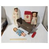 Horseman Doll & Antique Wooden Doll Cradle, Baby Dolls & Toys, Refer To Photos & Details - Estate Sales Warehouse (GR)