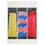 Assorted Pool Rafts, Inflatable Floats, Life Jackets, and Picnic Blanket