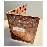 1857 Flying Eagle and 28 Assorted Indian Head Cents in Harris Coin Book