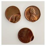 3 Offstruck / Lincoln Cent Error Coins
