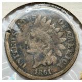 1861 - Copper Nickel Indian Head Cent