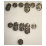 Lot of 20 - Early Date - 1971 - 1999 Kennedy Half Dollars