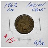 1862 - Copper Nickel Indian Head Cent
