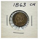 1863 - Copper Nickel Indian Head Cent