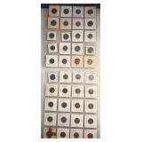 Lot of 40 - Carded Buffalo Nickels - Includes 1917 - 1936