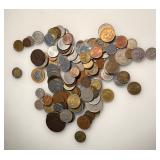 Over 125 Unsorted World Coins - Germany / Britain / Italy and More!