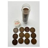 Roll of Indian Head Cents - All Fine Or Better - Legible Dates